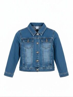 Newness Kids Denim Jacket Blue Button Front Classic Jean Jacket Size 6 NWT